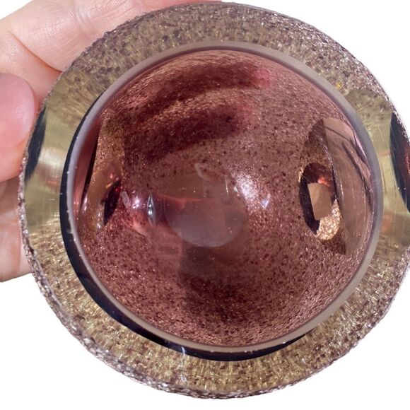 Saks fifth avenue crystal tea light candle holder amethyst geode textured - Picture 5 of 6